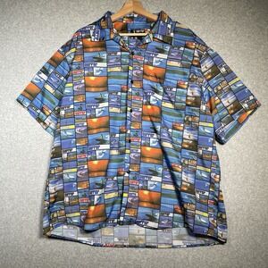 Surfer VIN Hawaiian Shirt XL Laguna Beach USA Photo Print Sunset Ocean Waves